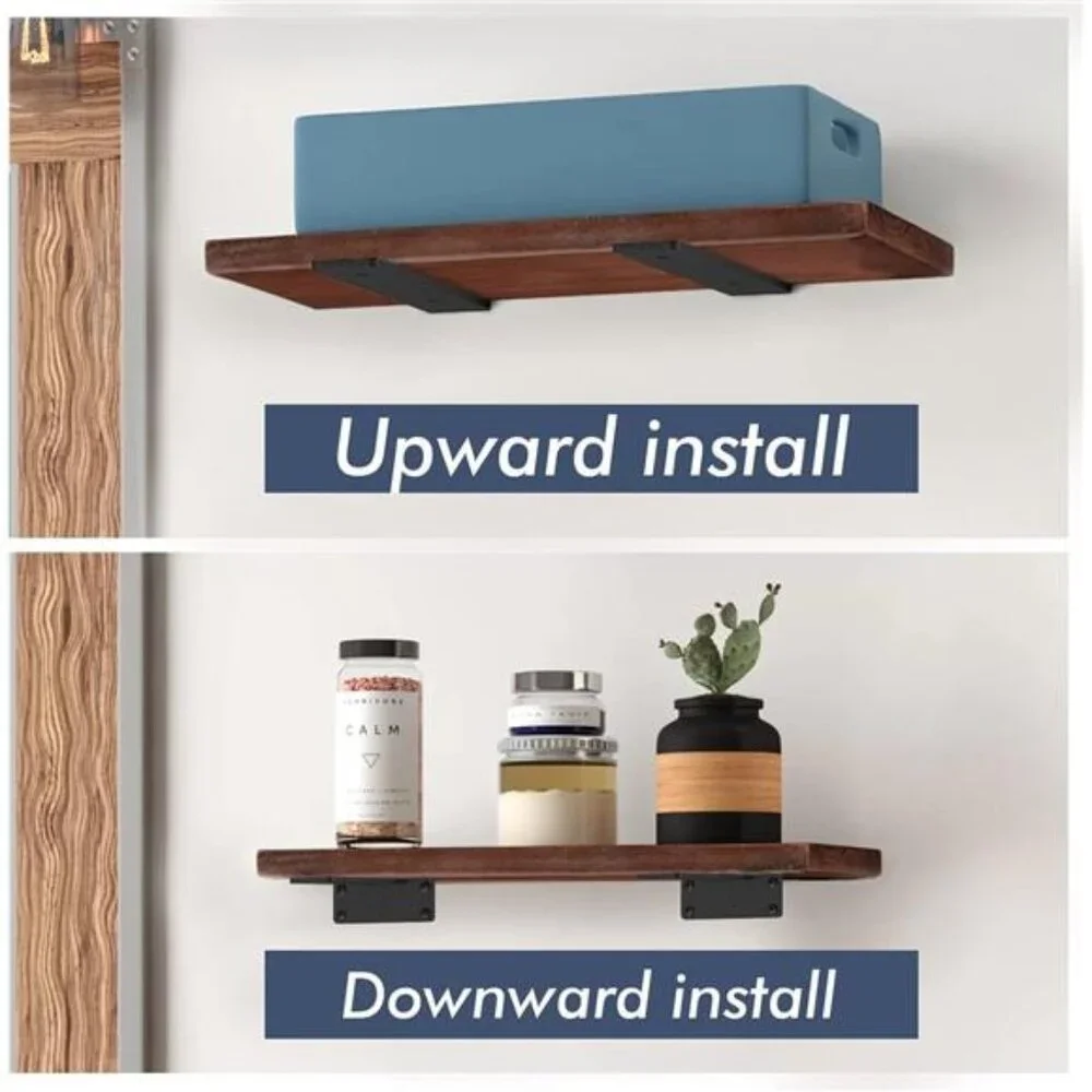 6 Pack Floating Shelf Brackets, 6 Inch Heavy Duty Industrial Shelf Bracket